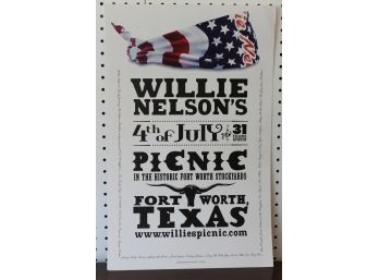 Original 2004 Limited Edition Willie Nelson Country Music Event Cardstock Poster