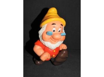 Vintage Disney Doc From The Seven Dwarfs Rubber Toy 7 Inch Tall