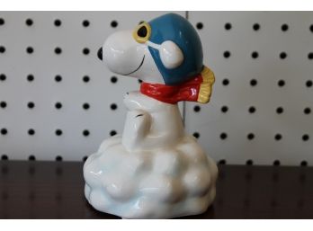 1966 Snoopy Red Baron Ceramic Music Box - Works