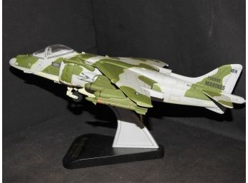 14 Inch High Detailed Metal AV-8 Harrier Fighter Jet With Stand