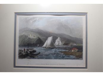 1837 Bartlett Hand Colored Engraving - Light House Near Caldwells Landing