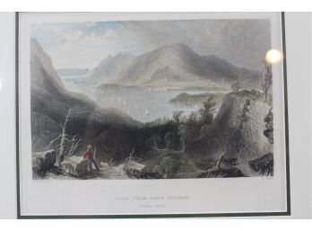 1837 Bartlett Hand Colored Engraving - View From Fort Putnam