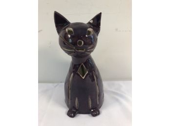 Purple Ceramic Cat 10 1/2' Tall