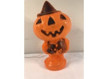 Lighted Pumpkin Blow Mold 14 1/2' T