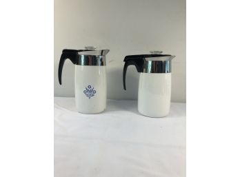 Corning Ware Pair Of Coffee Pots