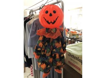 Pumpkin Head Stuffed Body Decoration