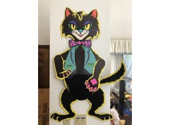 Vintage Die Cut Jointed Cat Decoration (Bistel Company)