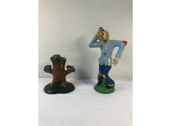 Ceramic Scarecrow & Tree