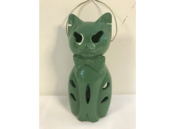 Green Cat Lantern Ceramic