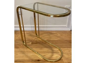 Brass And Glass Side Table