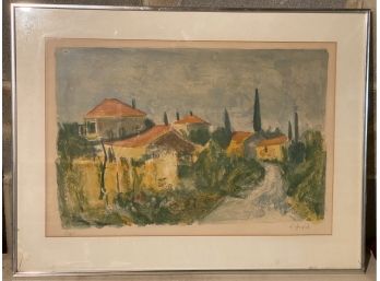 Pencil Signed And Numbered Colored Lithograph E. Hayioti