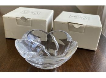 Two Mikasa Crystal Candle Holders