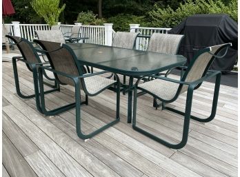 BROWN JORDAN Dining Table And 6 Chairs