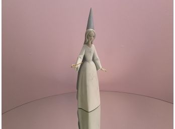 LLADRO Fair-Godmother With Hat & Wand, Unglazed Matte Finish - Rare!