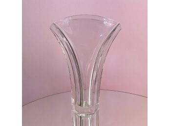 Baccarat Ginko Medium Fanned Crystal Vase - 9.5'