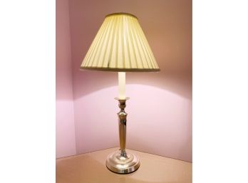 Frederick Cooper Accent Lamp In Silver With Silk Shade