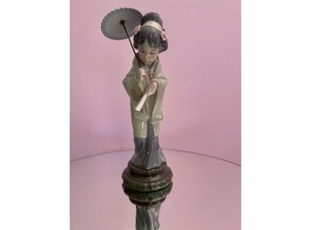 LLADRO Oriental Spring Figure Of Woman With Parasol