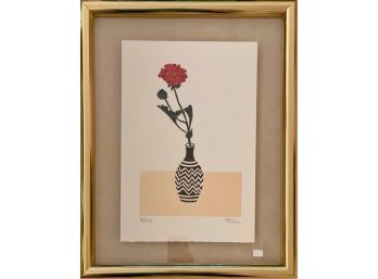 Fernando Torm Signed & Numbered 92/150 Etching In Custom Gold Frame