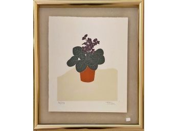 Fernando Torm Signed & Numbered 116/150 Etching In Custom Gold Frame