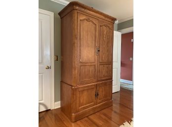 Solid 2 Piece Armoire / Entertainment Cabinet