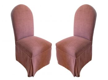 Pair Of Custom Upholstered Side Chairs