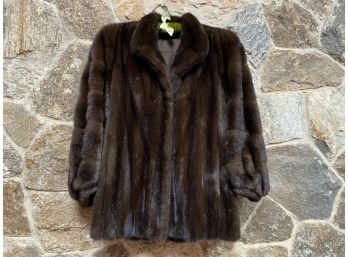 Pierre Balmain Classic Brown Mink Fur Coat