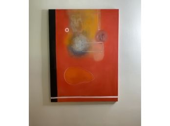 Unframed Orange Abstract Painting