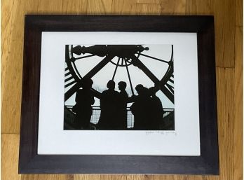 Framed Black & White Photo Of Musee D'Orsay Clock