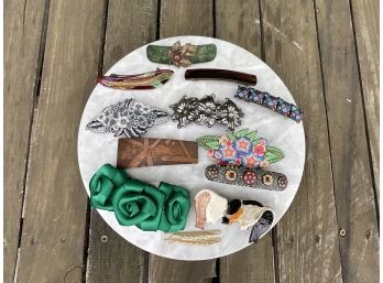 Twelve Hair Clips And Barettes