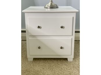 Pair Of White Side Tables By Atlantic Furniture