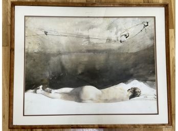 Framed Andrew Wyeth 'Helga Study'