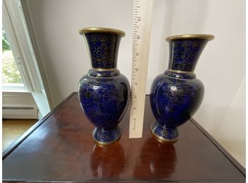 Two Cloisonne Matching Vases