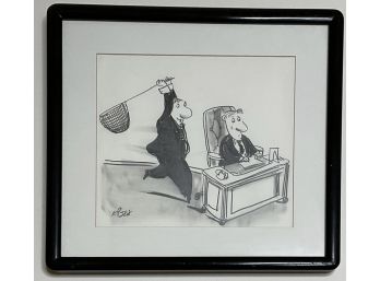 Framed Original Artwork By New Yorker Cartoonist Keith Bendis