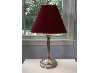 Pair Of Antiqued Silver Pottery Barn Table Lamps