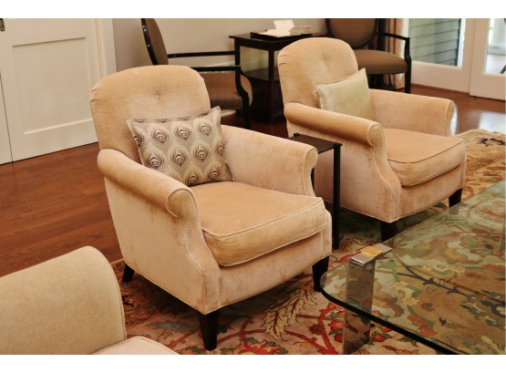 Set Of Two A. Rudin Chairs + Thomas Paul Couture Silk Pillows RESALE VALUE $4,000
