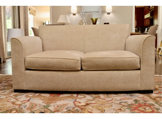 Donghia Two Cushion Love Seat + Throw Made In England RESALE VALUE $4,500