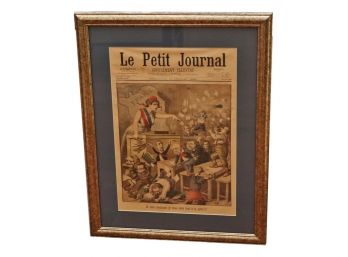 Le Petit Journal Framed French Newspaper Page