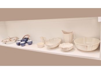 A Collection Of Lenox, Belleek, Blue Porcelain Tea Set And More