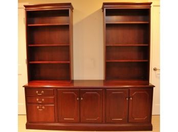 Jofco Classic Wood Office Credenza With Bookcases
