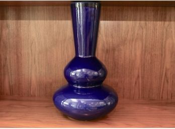 West Elm Large Blue Three Tiered Vase