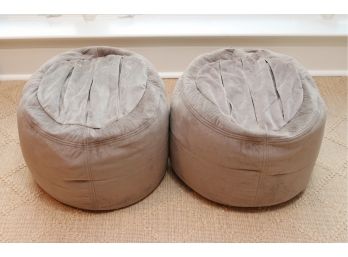 Set Of Two LoveSac Squattoman Footstools