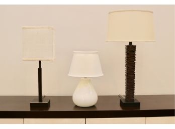 Three Interesting Table Lamps Purchased At The End Of History - SOHO, NY