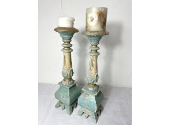 Shabby Chic Candle Holders