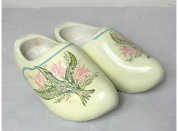 Decorative Wooden Clog Shoes