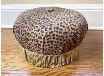 Leopard Print Footstool