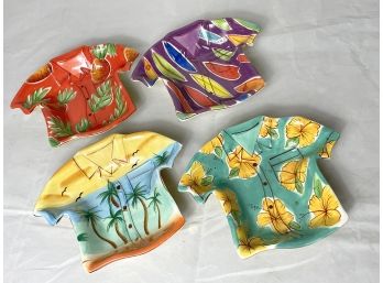 Hawaiian Shirt Party Plates - Set Of 4