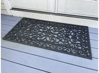 Large Frontgate Rubber Scroll Doormat Lot 1