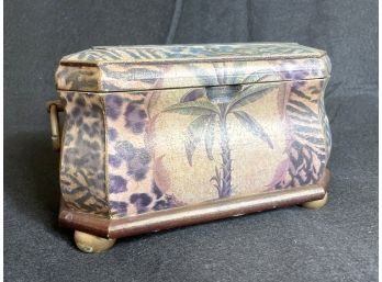 Small Hinge Top Wooden Jewelry Box