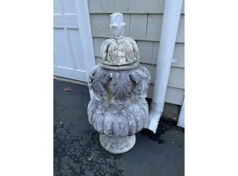 Decorative Outdoor Urn With Removable Lid