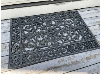 Large Frontgate Rubber Scroll Doormat Lot 2